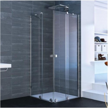 Door sliding Huppe Aura Elegance , 900 x 900 mm, glass silver mat , transparent- sanitbuy.pl