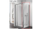Side panel SanSwiss Top-Line (TOPF), 90x190cm, white profile, transparent glass
