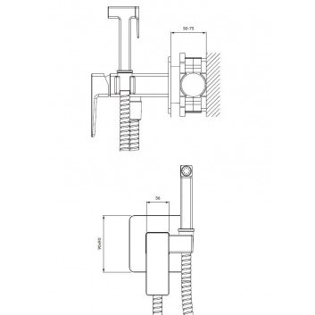 Washbasin faucet tall Omnires Parma, black