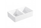 Zlewozmywak ceramic Villeroy & Boch Sink Unit 90 X, 90x55 cm dwukomorowy, CeramicPlus - white Weiss Alpin