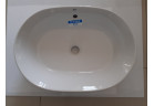 Recessed washbasin Roca Gap Round, 55x39cm, oval, overflow, white