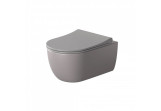 Bowl WC hanging Massi Molis Grey 54x36 cm with soft-close WC seat Slim Duro - szara