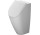 Urinal Duravit ME by Starck Rimless, 35x30cm, bezrantowy, drain poziomy, otwory na pokrywę, wersja z muchą, powłoka HygieneGlaze, color wewnętrzny white, color zewnętrzny white jedwabny mat