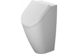 Urinal Duravit ME by Starck Rimless, 35x30cm, bezrantowy, drain poziomy, otwory na pokrywę, wersja z muchą, white