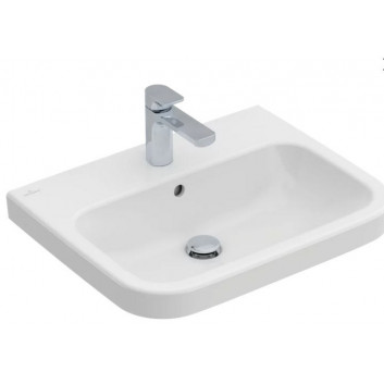 Villeroy & Boch Architectura Washbasin, 600 x 470 x 180 mm, Weiss Alpin, z overflow, Nieszlifowany 