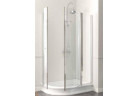 Shower cabin Kerasan Retro 80x120 cm semicircular asymmetric, left version, glass transparent, profile brązowe