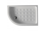 Shower tray Kerasan Retro ceramic 120x80 cm angle, lewy - white