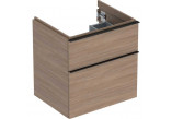 Wall mounted cabinet pod umywalkę Geberit iCon 59,2 cm x 61,5 cm x 47,6 cm, with two drawers - oak