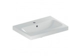 Countertop washbasin Geberit iCon Light, 60x42cm, z overflow, with tap hole, white