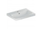 Countertop washbasin Geberit iCon Light, 60x48cm, z overflow, with tap hole, white