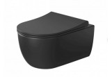 Bowl WC hanging Massi Molis black 36x54 cm with soft-close WC seat Slim - black