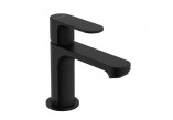 Washbasin faucet Hansgrohe Rebris S single lever 80 CoolStart z metalowym kompletem odpływowym - black mat