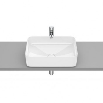 Under-countertop washbasin Roca Inspira Square, 49,5x39cm, Fineceramic, without overflow, white