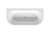 Bathtub wallmounted Riho Desire Back2Wall freestanding, acrylic 180 x 84 cm, with siphon - white