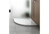Shower tray z conglomerateu SanSwiss Livada angle 900x900mm, white