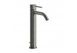 Washbasin faucet Gessi Trame, standing, height 305mm, short spout, korek automatyczny - Black Metal Brushed PVD