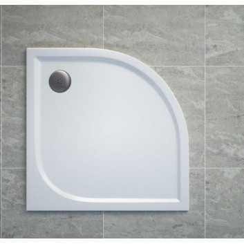 Shower tray z conglomerateu SanSwiss Ila angle 900x900mm, white