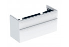 Wall mounted cabinet vanity Geberit Smyle Square 120 cm, with two drawers - white shine