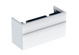 Wall mounted cabinet vanity Geberit Smyle Square 120 cm, with two drawers - white shine