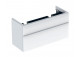 Wall mounted cabinet vanity Geberit Smyle Square 60 cm, with two drawers - white shine