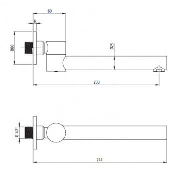 Deante Cascada spout bath-basin składana chrome