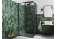 Shower cabin semicircular Besco Modern 165, 90x90cm, glass transparent, profil chrome