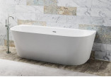 Bathtub freestanding Corsan E041 Olvena 160 cm z wykończeniem chrome