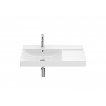 Countertop washbasin Roca Gap Round, 55x39cm, z overflow, powłoka Superglaze, white