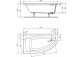  Bathtub Ideal Standard Strada 170x100 cm left