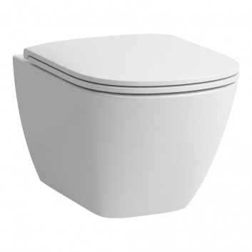 Bowl WC Laufen Pro A hanging, 36 x 53 cm, Rimless with soft-close WC seat Slim - white