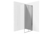 Door shower Deante systemu Kerria Plus 100 cm, folding, glass transparent with coating Active Cover, profil chrome