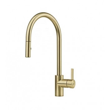 Kitchen faucet Franke Eos Neo, standing, height 433mm, pull-out spray, szampańskie gold