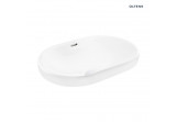 Washbasin oval Oltens Tive, 61x40 cm drop in, oval with coating SmartClean - white