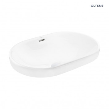 Countertop washbasin Oltens Etne, 40x33cm, without overflow, SmartClean, white