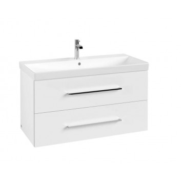 Cabinet vanity Villeroy & Boch Avento kryształowy szary, 96,7 x 52 x 44,7 cm, 2 szuflady- sanitbuy.pl