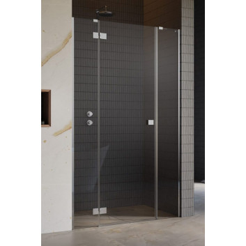 Door Radaway Essenza New KDJ+S 80 cm, Left, chrome, transparent glass EasyClean