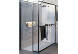 Shower enclosure typu Walk-In Riho Lucid GD402 120x30x200 cm, freestanding, glass transparent with coating Riho Shield, profil black mat