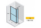 Shower enclosure typu Walk-In Riho Lucid GD400 120x200 cm, freestanding, glass transparent with coating Riho Shield, profil black mat