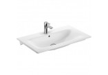 Countertop washbasin Geberit iCon, 75x48cm, z overflow, without tap hole, white