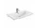 Countertop washbasin Geberit iCon, 75x48cm, z overflow, without tap hole, white