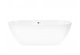 Bathtub freestanding Corsan E042 Reno 170 cm z wykończeniem chrome - white