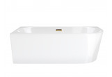 Corner bathtub Corsan INTERO left 170 cm z wykończeniem złotym - white