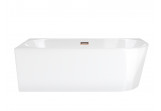 Corner bathtub Corsan INTERO left 170 cm z wykończeniem różowe gold - white