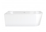 Corner bathtub Corsan INTERO left 170 cm z wykończeniem whitem - white