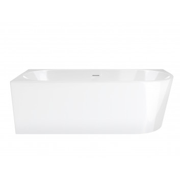 Corner bathtub Corsan INTERO left 170 cm z wykończeniem whitem - white