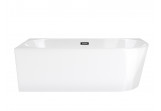 Corner bathtub Corsan INTERO left 170 cm z wykończeniem black - white