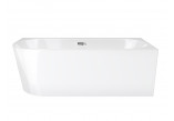 Corner bathtub Corsan INTERO right 170 cm z szeroką krawędzią i wykończeniem whitem - white