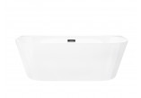 Bathtub wallmounted freestanding Corsan Mono 160 cm z wykończeniem black - white