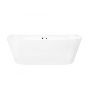 Bathtub wallmounted freestanding Corsan Mono 160 cm z wykończeniem black - white