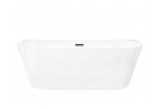 Bathtub wallmounted freestanding Corsan Mono 160 cm z wykończeniem złotym - white